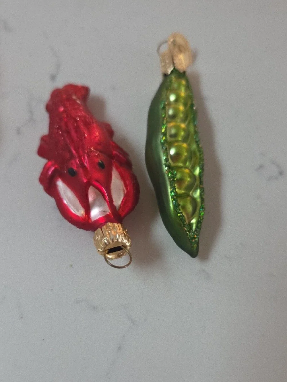 Vintage Glass Bird and Holiday Ornament Set - German Blown Glass